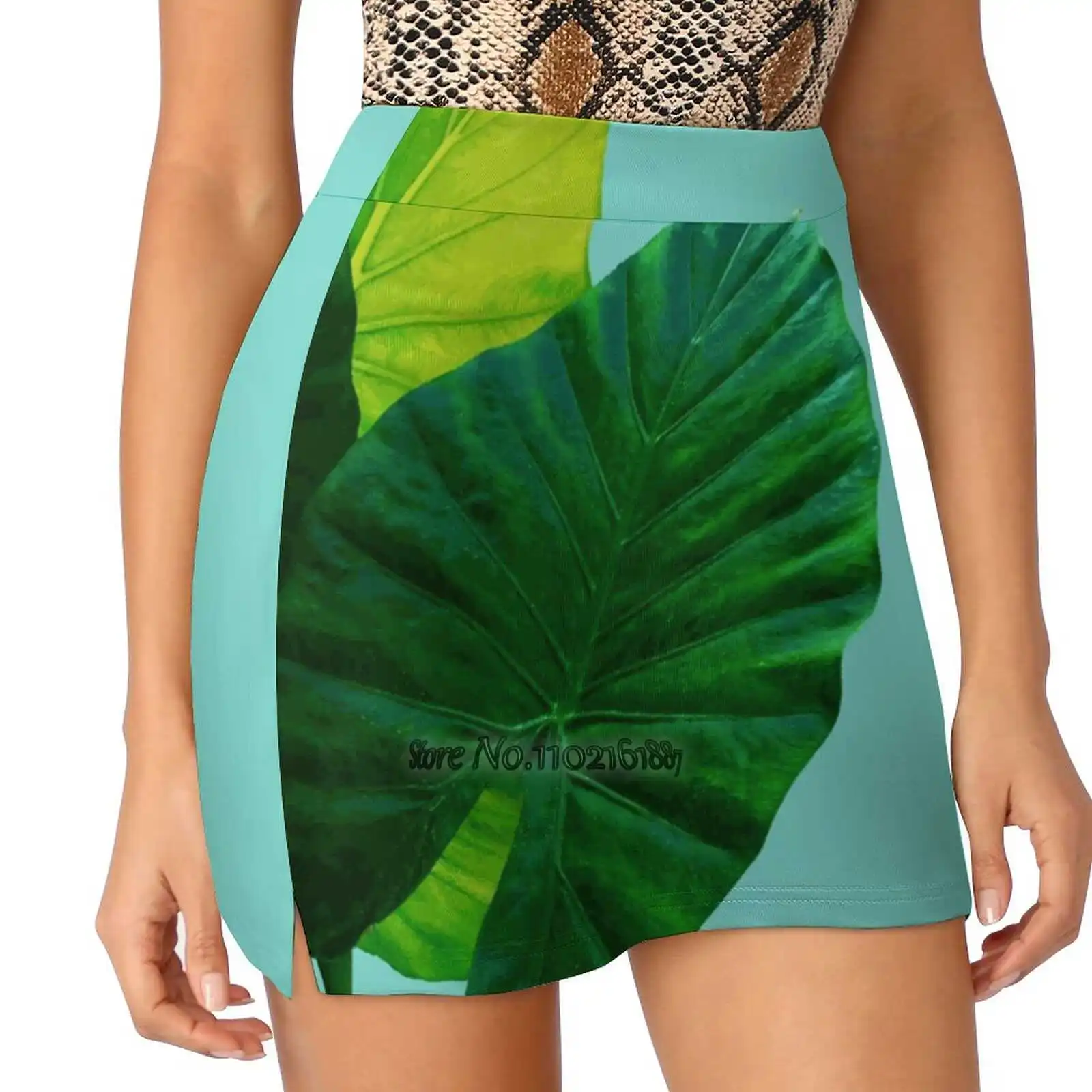 Urban Jungle S-4Xl Tennis Skirts Golf Fitness Athletic Shorts Skirt With Phone Pocket Urban Jungle Tropical Tropic Nature Leaf