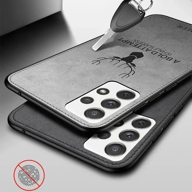 Жесткий чехол с рисунком оленя для Samsung Galaxy S24 S23 S22 Ultra Plus A54 A55 A35 A25 A15, чехол для телефона Samsung Galaxy S23FE