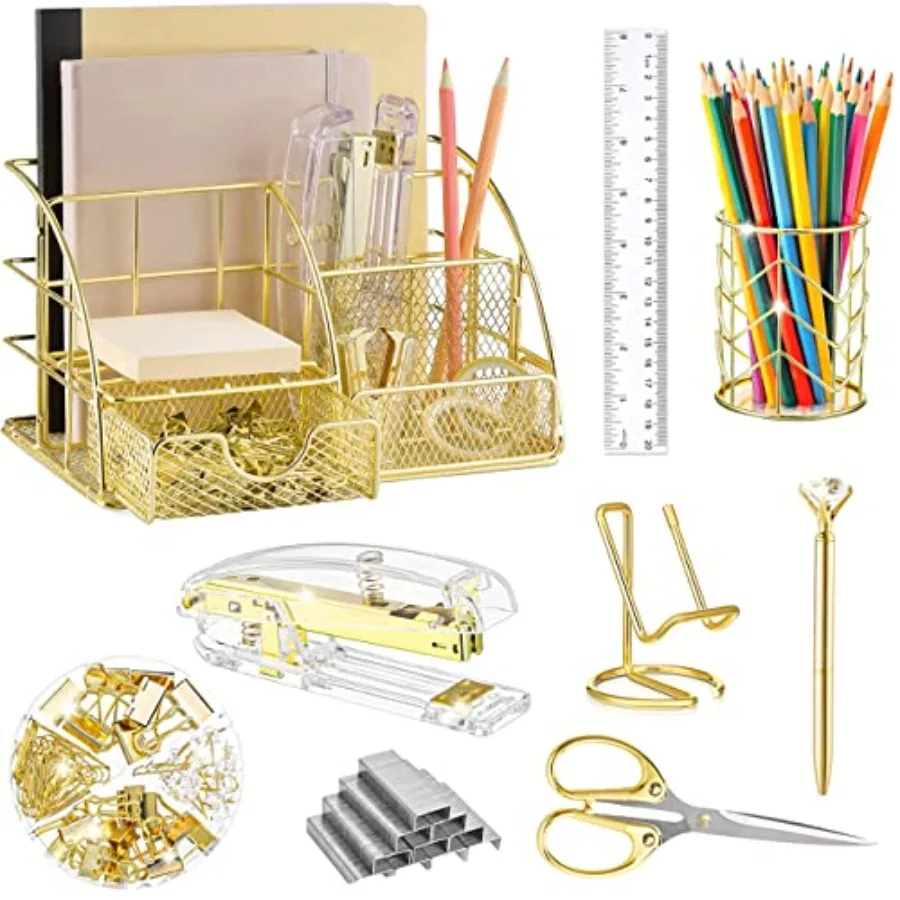 Gold Desk Organizer…