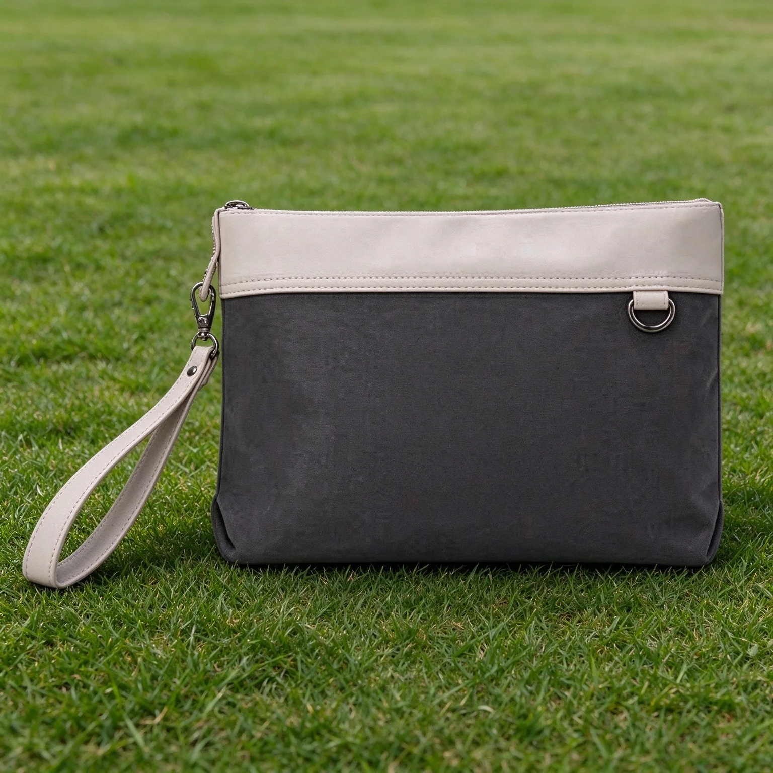 Korean Golf Cosmetic Toiletry Bag, PU Leather Zipper Handbag, Multi-purpose Storage Pouch for Golf Course Accessories