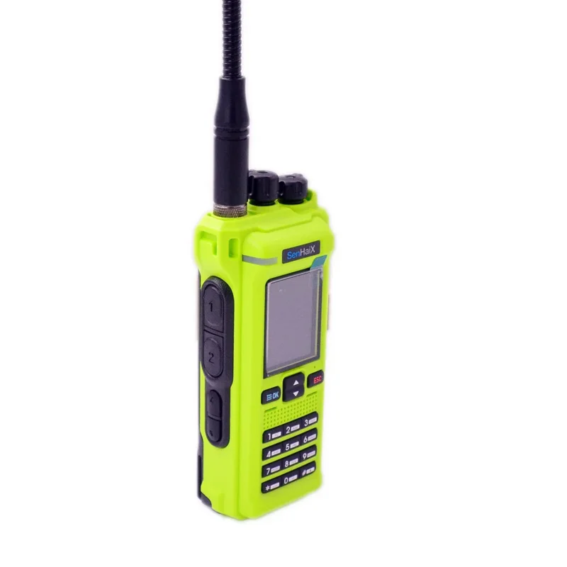 SenHaix GT12 Rádio em dois sentidos VHF UHF Tela grande TPU Receptor de banda aérea à prova d'água Porta USB C HAM Interfone