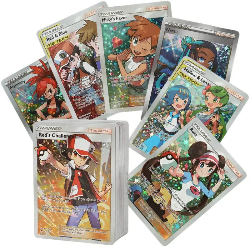 60/100 Stuks Engels Pokemon Kaarten GX Tag Team Vmax EX Mega Shining Game Battle Carte Trading Collection Kaarten Speelgoed Kinderen geschenken