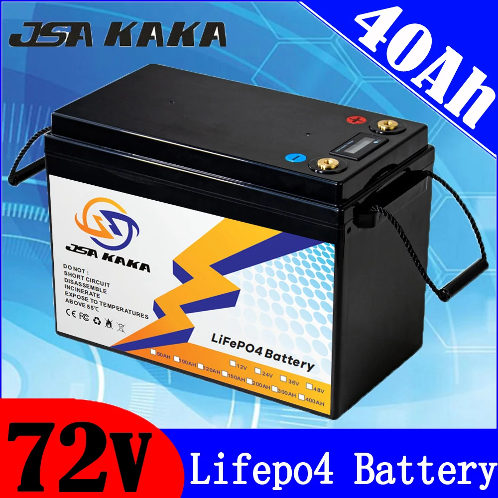 72V 40Ah Lifepo4 Battery 72v lithium batteries Pack For 5000W 4000W 3000W Electric Bicycle Bike Scooter Motorcycle