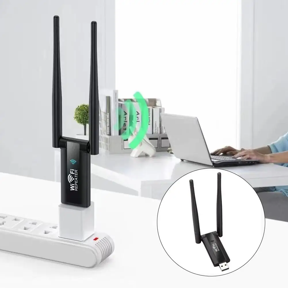Wireless 4200Mbps USB WiFi Repeater Extender Signal Amplifier Booster Long Range Router Home Network Extension