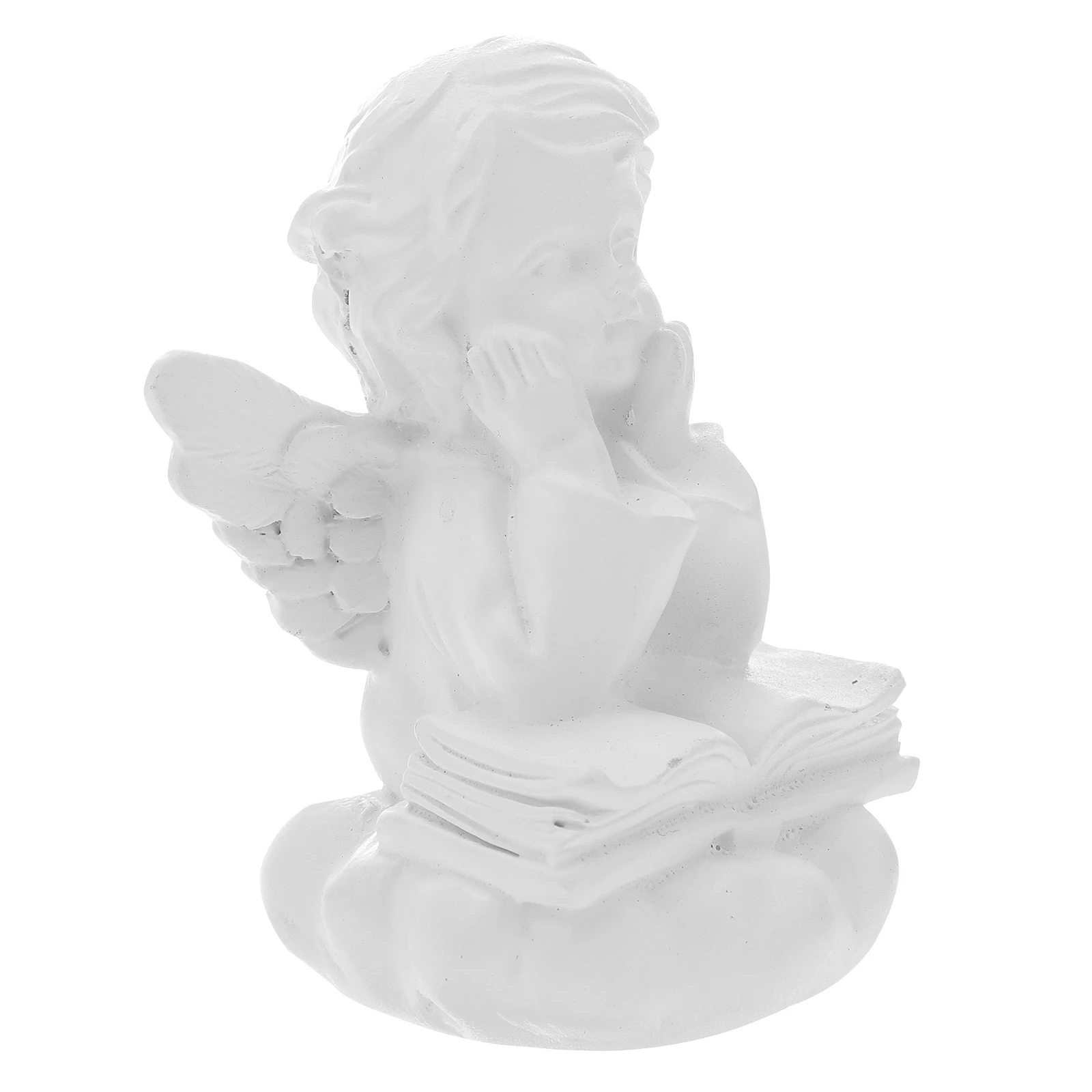 

1pc Angel Sculpture Decor White Resin Figure Statue Decoration Photography Props Durability Luxury Design