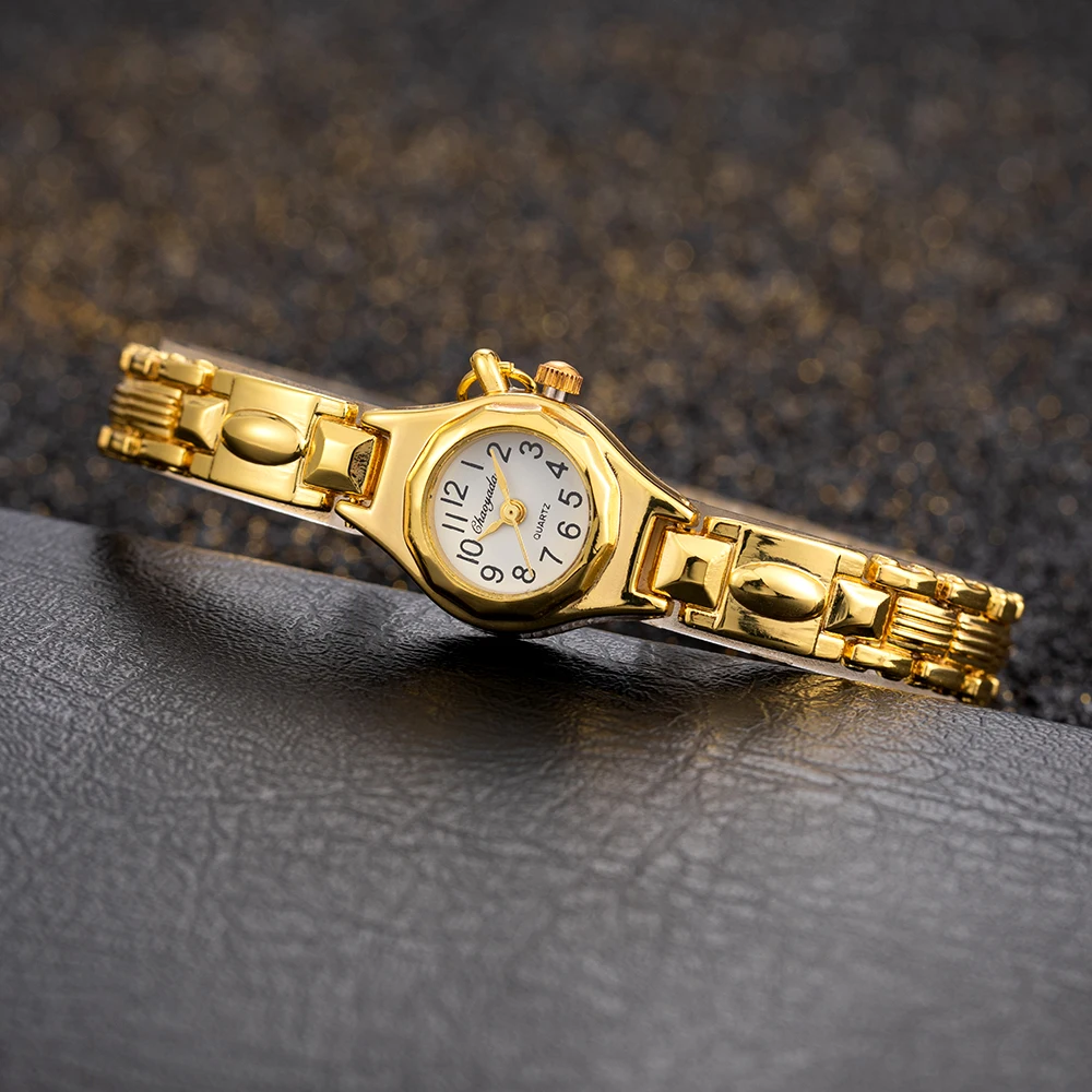 Luxury Golden Women Bracelet Watches Fashion Stainless Steel Small Women's Watch Elegant Dress Ladies Clock Gift Reloj Mujer