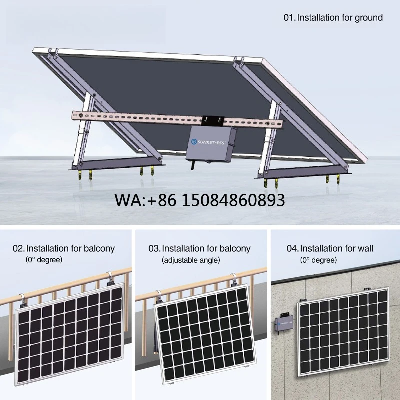 Balcony solar power generation  800W SMARAAD High Energy Efficiency Balcony System Micro Inverter Full Black Design