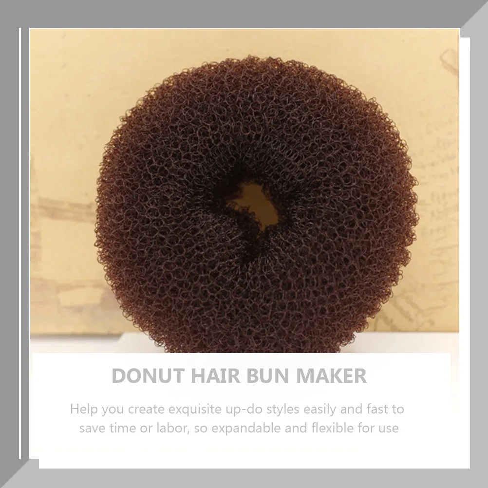 12Pcs Hair Donut Bun Maker Chignon Maker Elastic Hair Ring Rope for Women Fast Secure Ponytail Bun Styling Daily Wedding School