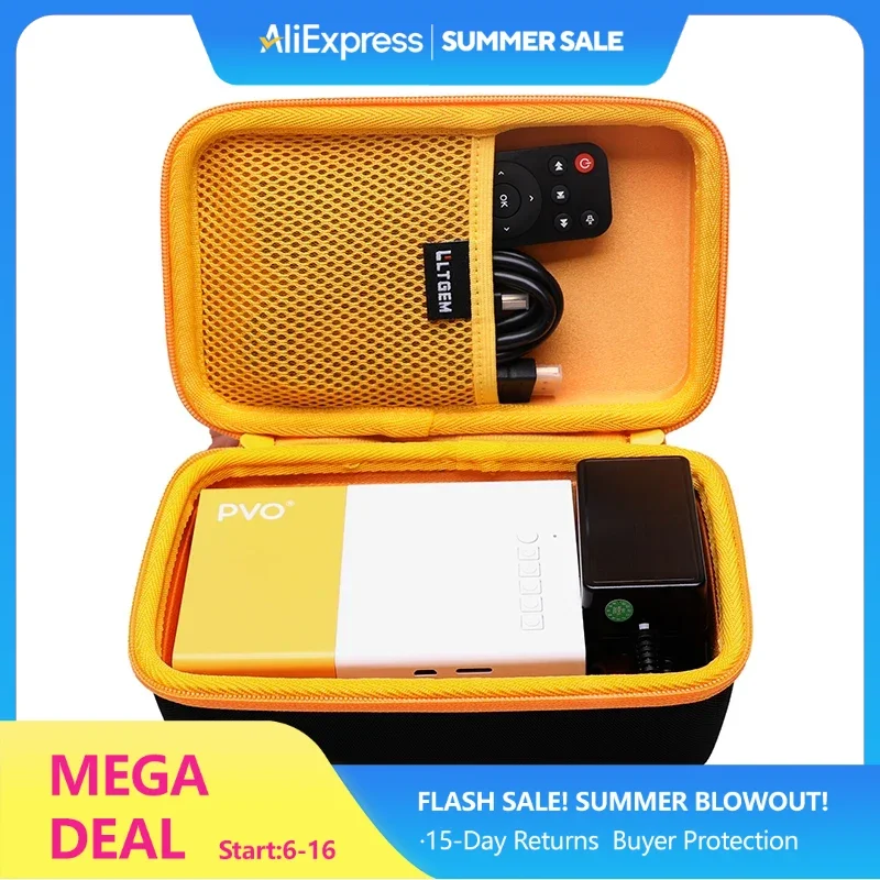 

LTGEM Mini Projector Case for PVO 2022 2021 Upgraded 1080P Supported Outdoor Projector Carrying Storage Bag