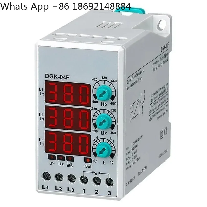 Spot quick hair DGK-04F voltage protection relay 380V