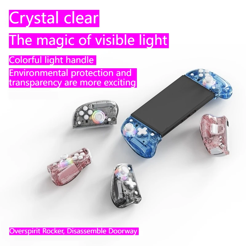 Switch Wireless Game Controller Usb Interface Three Adjustable Speeds Vibration Colorful Rgb Lights Suitable Esports Gamers