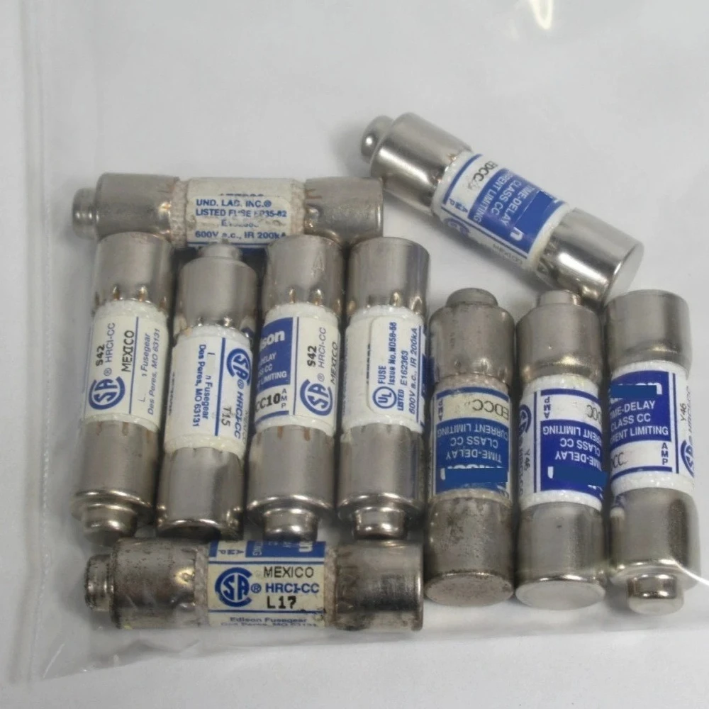 10PCS OEM EDCC‑1.5 Time‑Delay Fuse 1.5A 600VAC Class CC Current‑Limiting Fuse