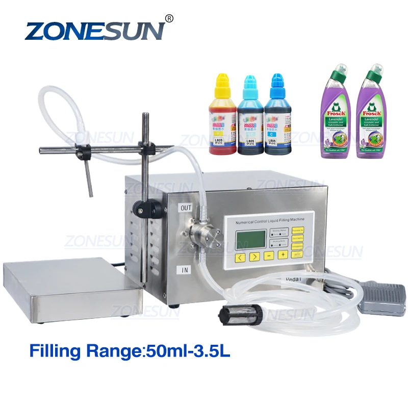 ZONESUN ZS-MP251W Milk Cosmetics Olive Oil Wine Bottle Perfume Vial Jar Juice Filler Jar Liquid Filling Weighing Machines