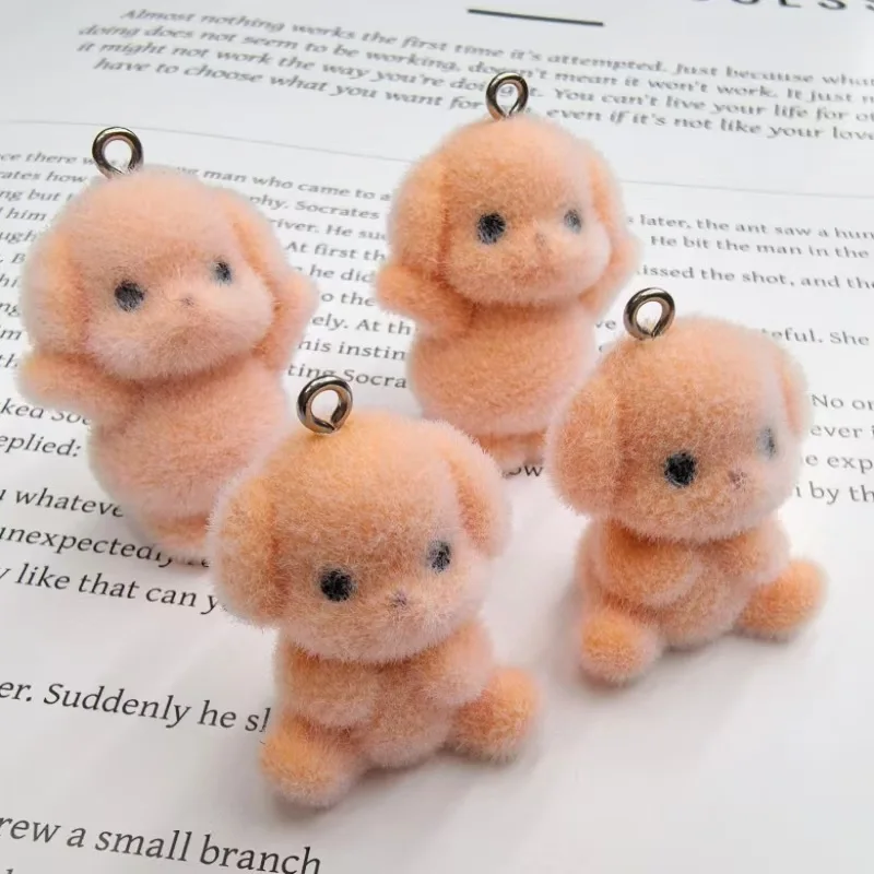 

20pcs 3D Miniature Cartoon Cute Dog Charms Plush Doll Resin Pendant For phone bag Keychains DIY handicraft Jewelry make fittings