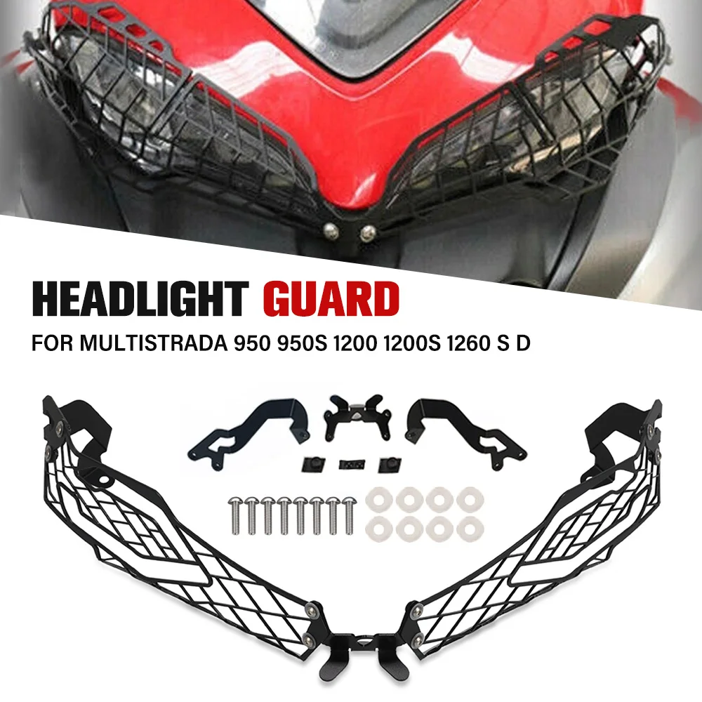 

Front Headlight Grill Guard Cover Protector Headlamp Net For DUCATI MULTISTRADA MTS 950 1260 1200 S GRAND TOUR ENDURO PIKES PEAK