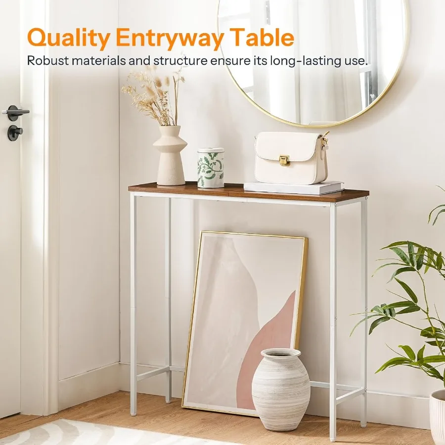 طاولة وحدة التحكم الضيقة 29.5 طاولة مدخل صغيرة رقيقة طاولة أريكة طاولة جانبية عرض الجدول لغرفة النوم المدخل غرفة المعيشة بهو ث #4