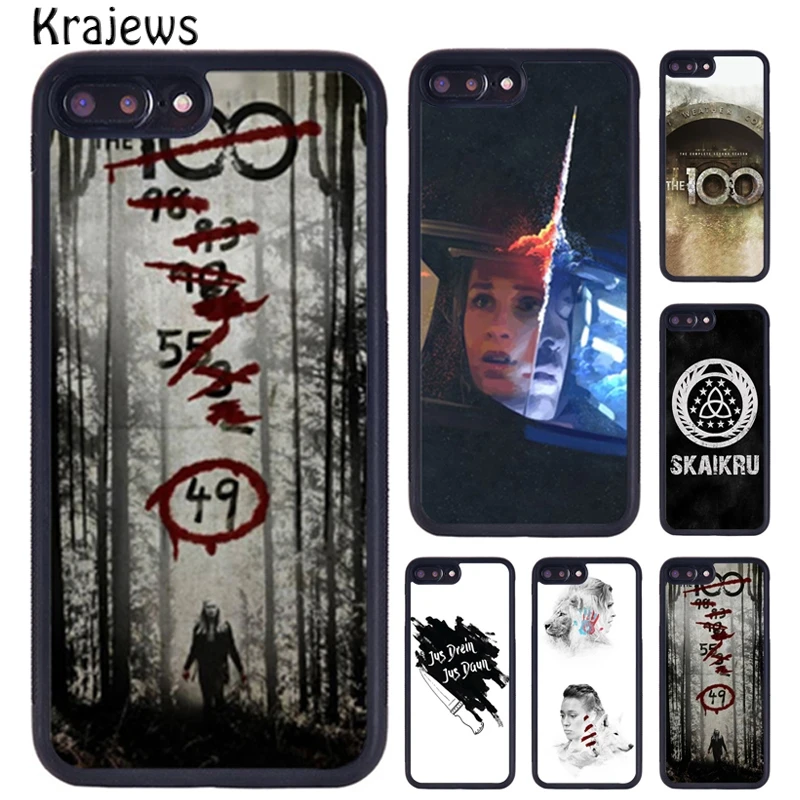 Krajews TV Series Show The 100 Pattern Phone Case For iPhone 16 15 14 XR XS 11 12 mini 13 Pro MAX Plus cover coque