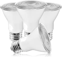 PAR20 Lâmpadas LED Spotlight, Luzes de Inundação, E27, Lâmpada de Pista, Impermeável, Interior, Quarto, Banheiro, 1Pc