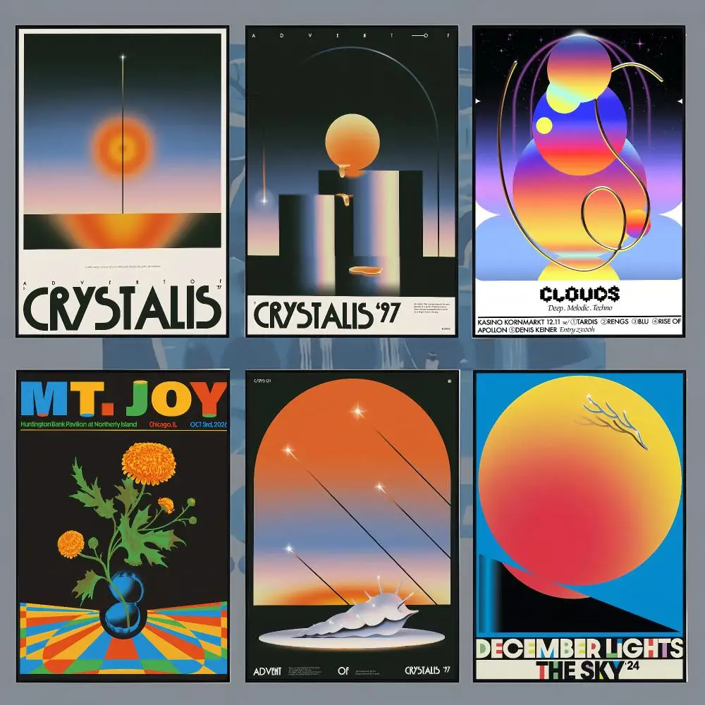 Póster de Sandro Rybak con motivos abstractos y estéticos, ideal como decoración mural para dormitorios, estudios, oficinas o el hogar; también es un excelente regalo.