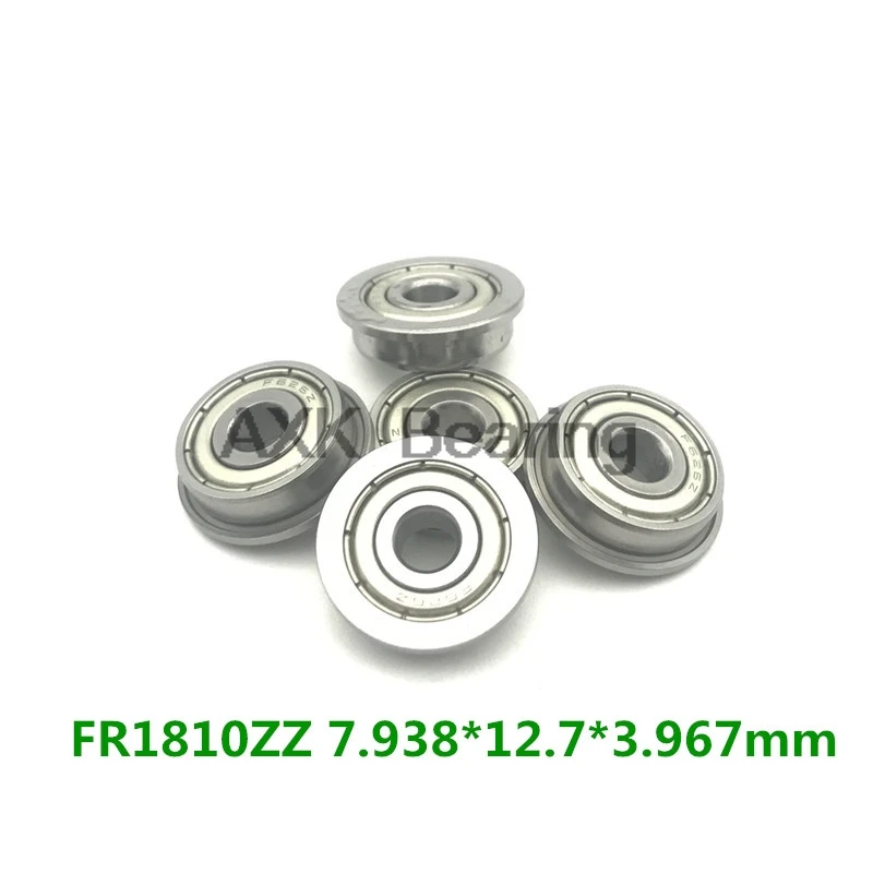 10pcs Fr1810zz Inch Flange Ball Bearing 5/16 X 1/2 X 5/32 Flanged Ball Bearings Rif-8516zz Fr1810 7.938*12.7*3.967