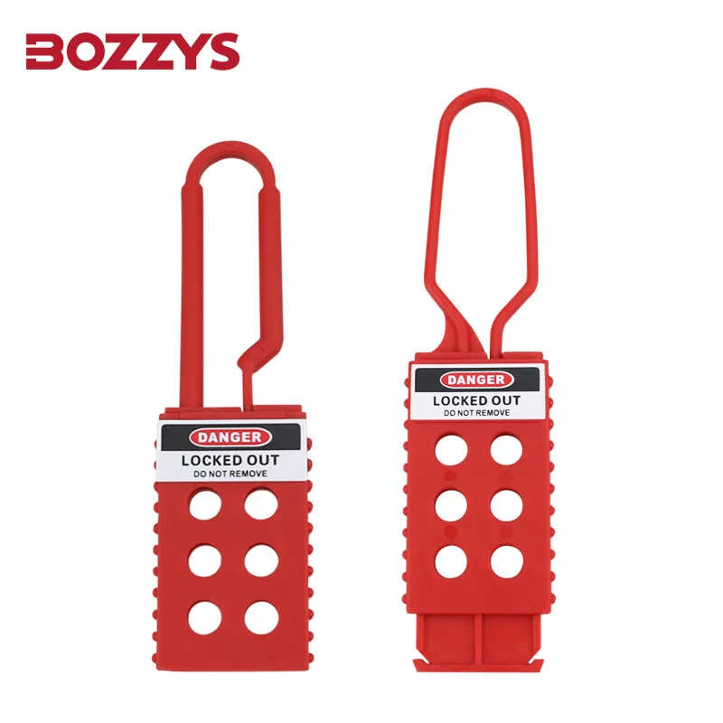 

BOZZYS Red Multi-lock Multi-hole Insulation Plastic Loto Hasp for Electrical Lockout/Tagout