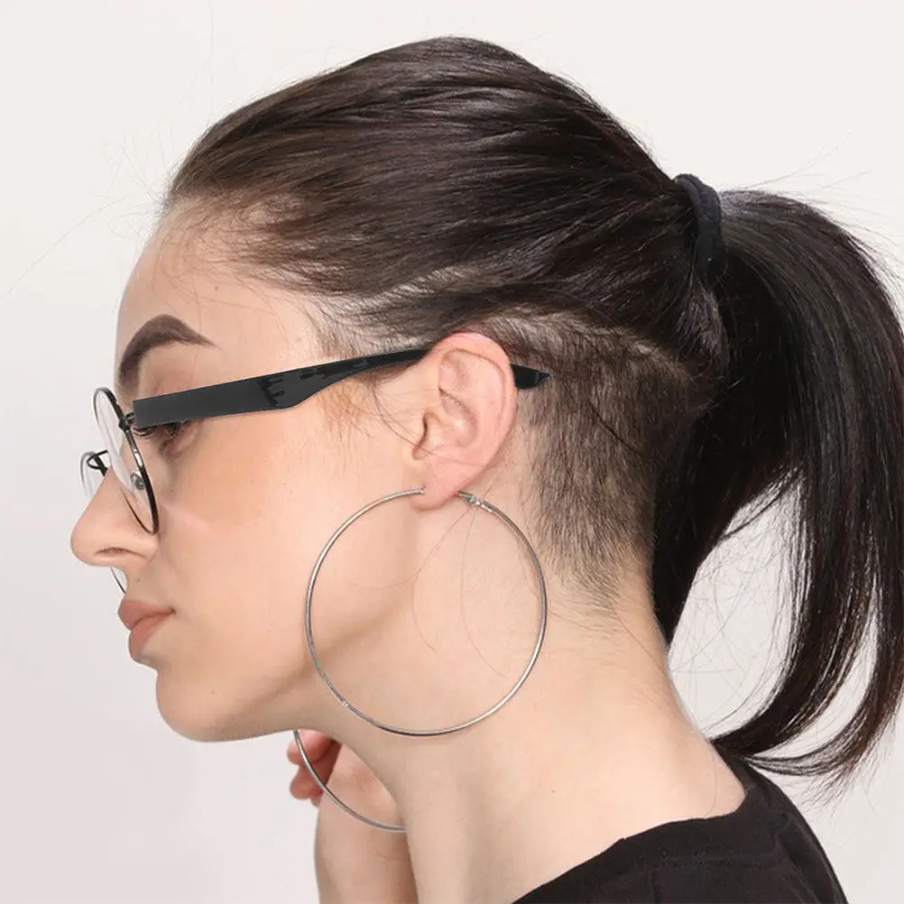 

2Pairs Glasses Temple Replacement Black Tr90 Arms Eyeglasses Legs Spectacle Repair Accessories Lightweight Flexible Universal