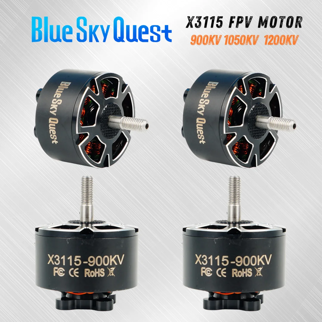 

BlueSkyQuest 4Pcs X3115 900KV 1050KV 1200KV 6S Brushless FPV Motor for Racing RC Drone Diy parts