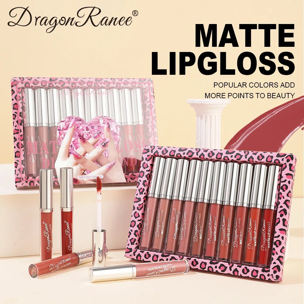 Waterproof Hydrating Non Sticky Lipstick Set Non-Stick Cup Non Transfer Lip Glaze Velvet Matte Lip Gloss Set Makeup Cosmetics