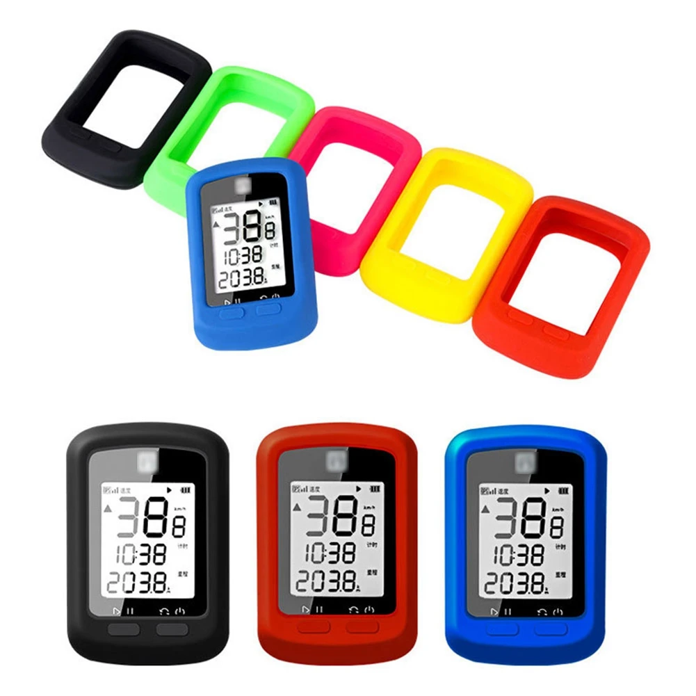 Bicycle Computer Protective Cover Silicone Case for XOSS G + GPS Speedometer Code Waterproof Stopwatch Sleeve-Black