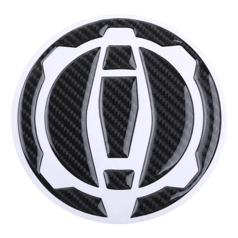 Carbon Fiber Motorcycle Gas for Tank Caps Pad Cover Sticker Decals Diameter 12cm/4.72-inch for Z900 Z400 Ninja 400 Ninja