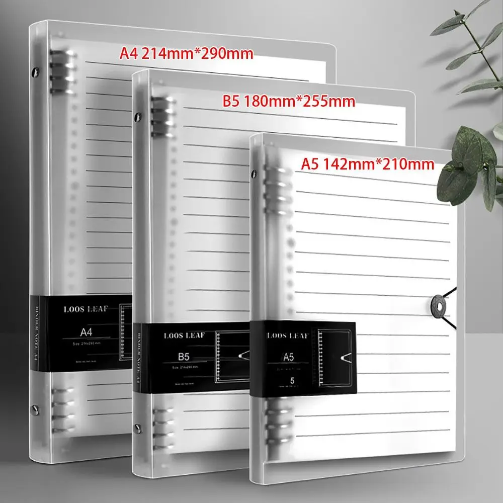 1Pcs Only Shell Binder Cover A4/B5/A5 Loose-Leaf Notebook Shell Waterproof Transparent Inner Core Cover