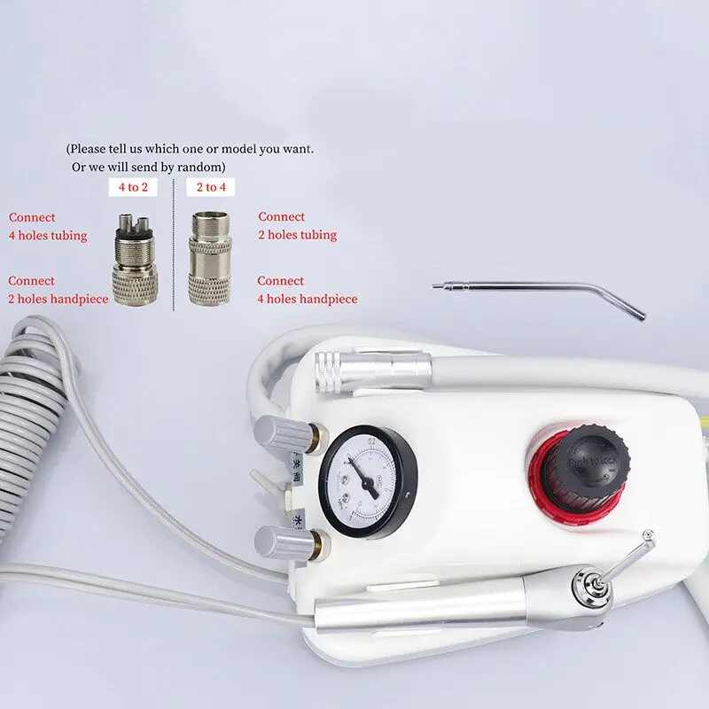 Dental portable air turbine unit with Nsk Pana Max high speed air compressor 2/4 hole