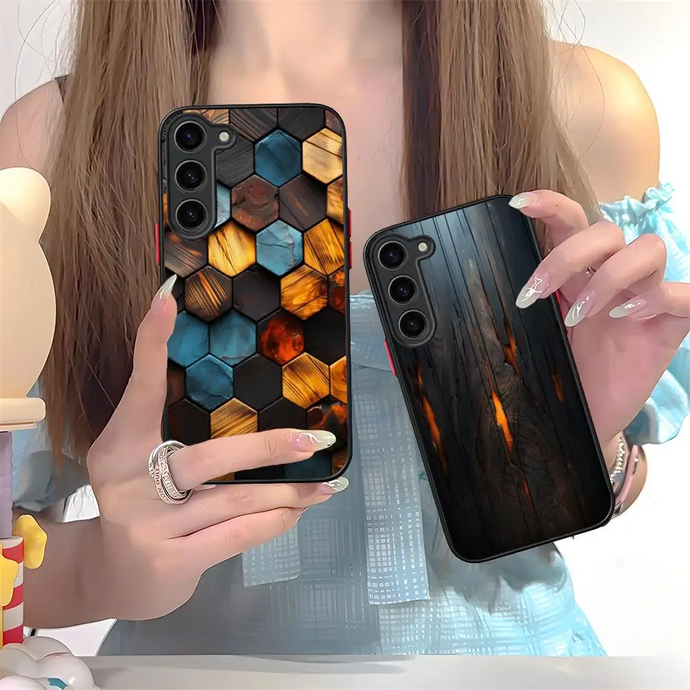 

Чехол для мобильного телефона с текстурой дерева для Samsung Galaxy S25 S24 S23 S22 S21 Plus FE Ультрацветный силиконовый защитный чехол для смартфона класса люкс