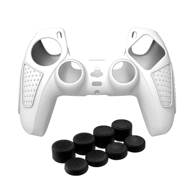 Spider Pattern Silicone Controller Cover Case for PS5 Anti-Fall Protection Anti-Slip Thumb Grip Cap Controller Protector