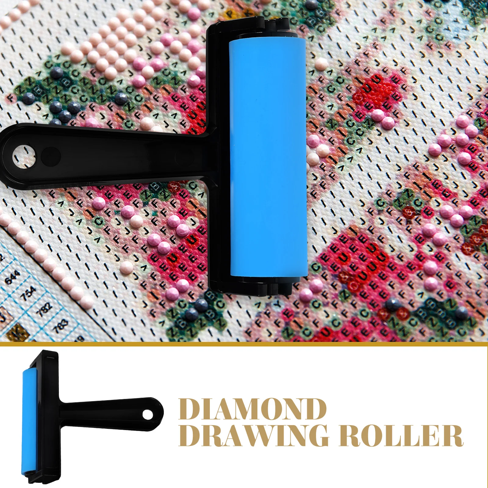 

s Blue 10cm Pressure Roller Plastic Sturdy Elastic Craft Tape Walker Rubber Child Art Keychains Printmaking Tools H held Diamond