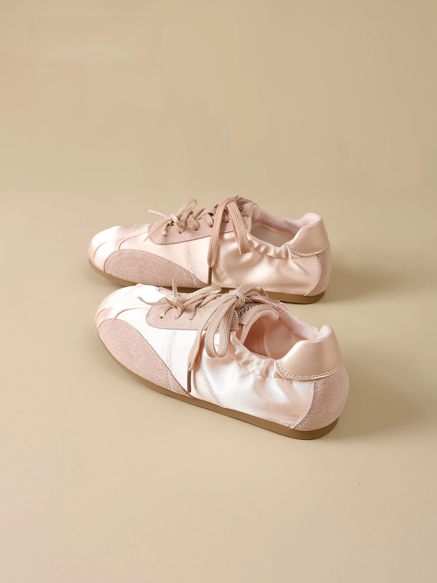

Agsdon Ballet Dequn Shoes Women's Summer Breathable Casual Sports Shoes Pink Low Top round Toe Cotton Lined Girl's Footwear
