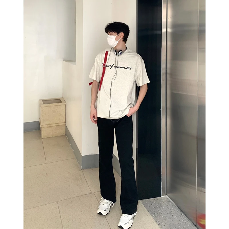 

Cleanfit Bla Elastic Jeans Men Summer American High Street Vibe Straight Leg Pants Cool And Haome Teenage Jeans