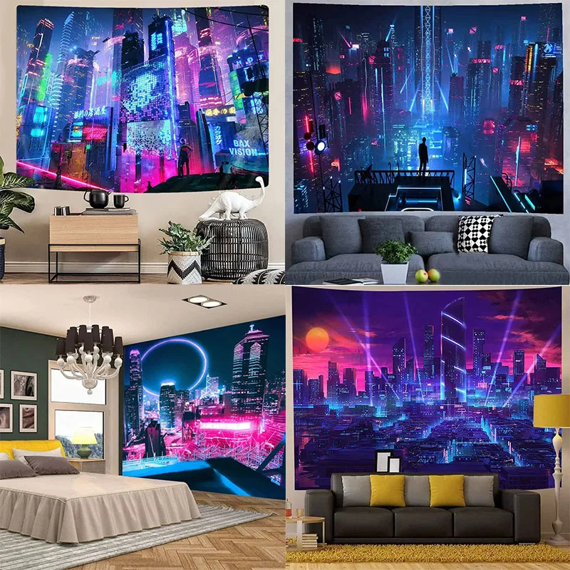 Sci-fi Scene Punk Tapestry Office Living Room Decoration Home Wall Tapestry