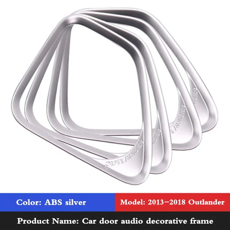 For Mitsubishi Outlander 2015 2016 2017-2021 ABS Car Inner Door Stereo Speaker Audio Sound Decorative Frame lamp Cover Trim