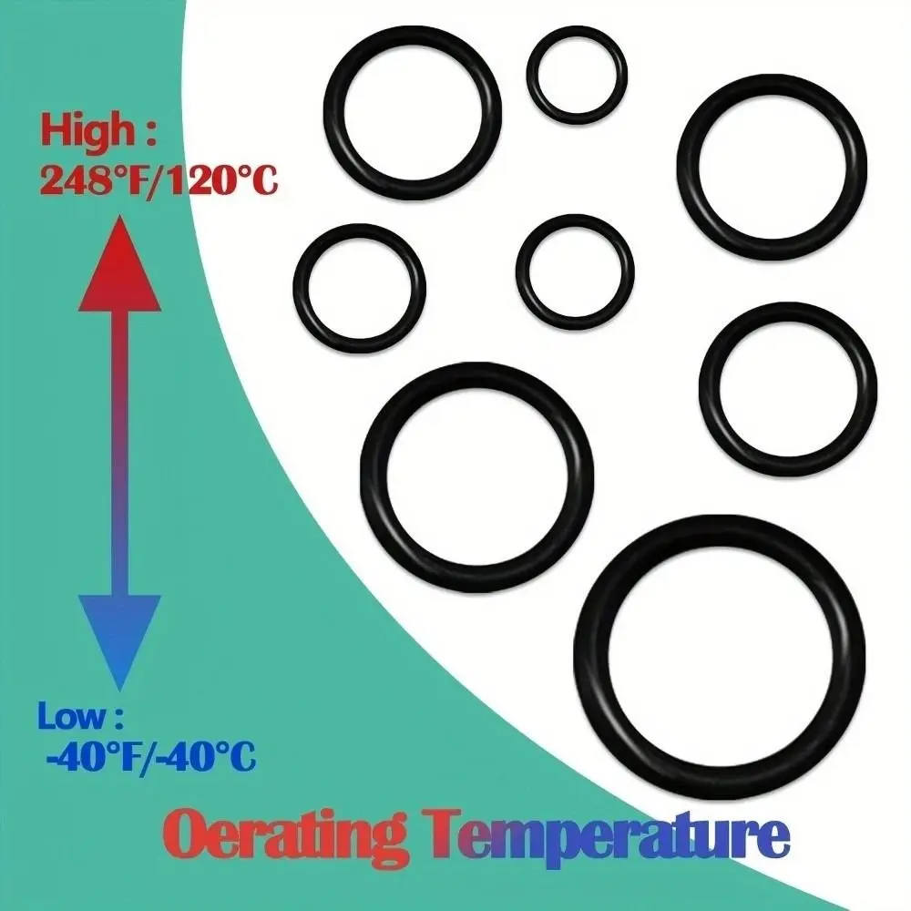 

D5 1020Pcs Circular Rubber Silicone Rubber O-Ring Set ​Washers Ring​ Oil Resistant Sealing Ring Set 15 Sizes Heat Resistant Tool