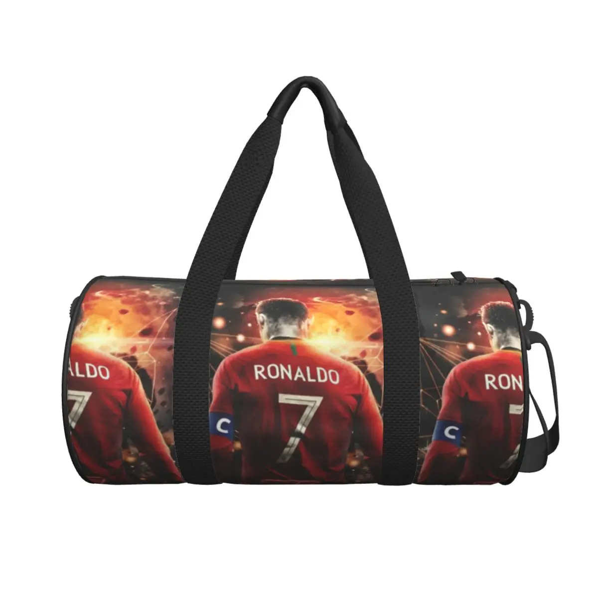 C-Cristianos Travel Bag Football Star Fashion Gym Bag Male Female Pattern Large Colorful Sports Fitness BagsWeekend Handbags