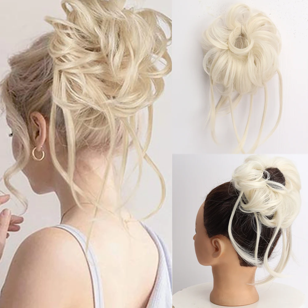 

MISSQUEEN Synthetic Messy Bun Extension Curly Bun With Elastic Rubber Band Women's Hair Accessories For Everyday Wear