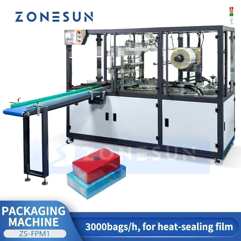 Zonesun ZS-FPM1 Máquina automática de embalagem de celofane Caixa de embalagem de livros