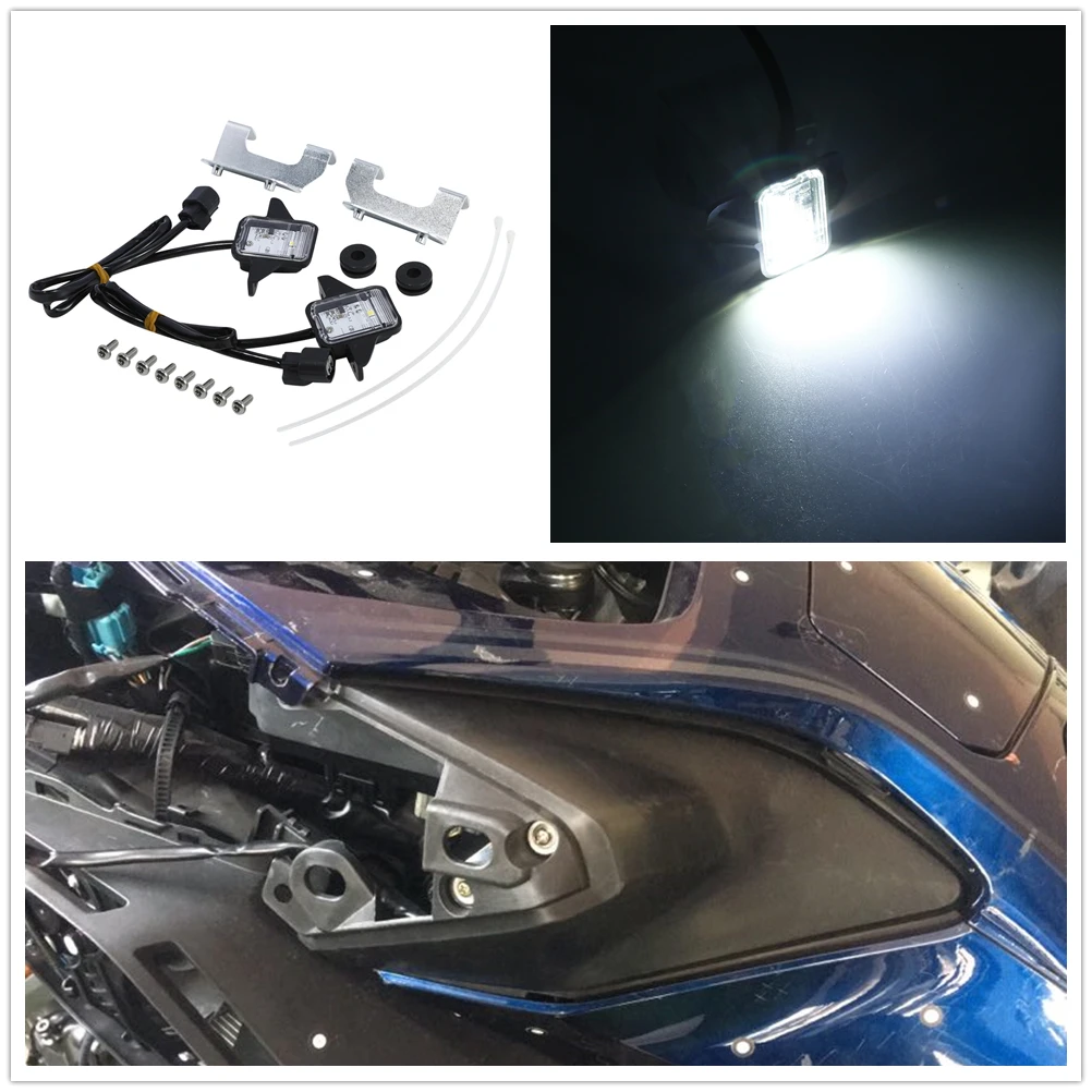 Parte del Tour anteriore luce di ingresso illuminata a LED per accessori moto Honda Goldwing GL 1800 2018-2023