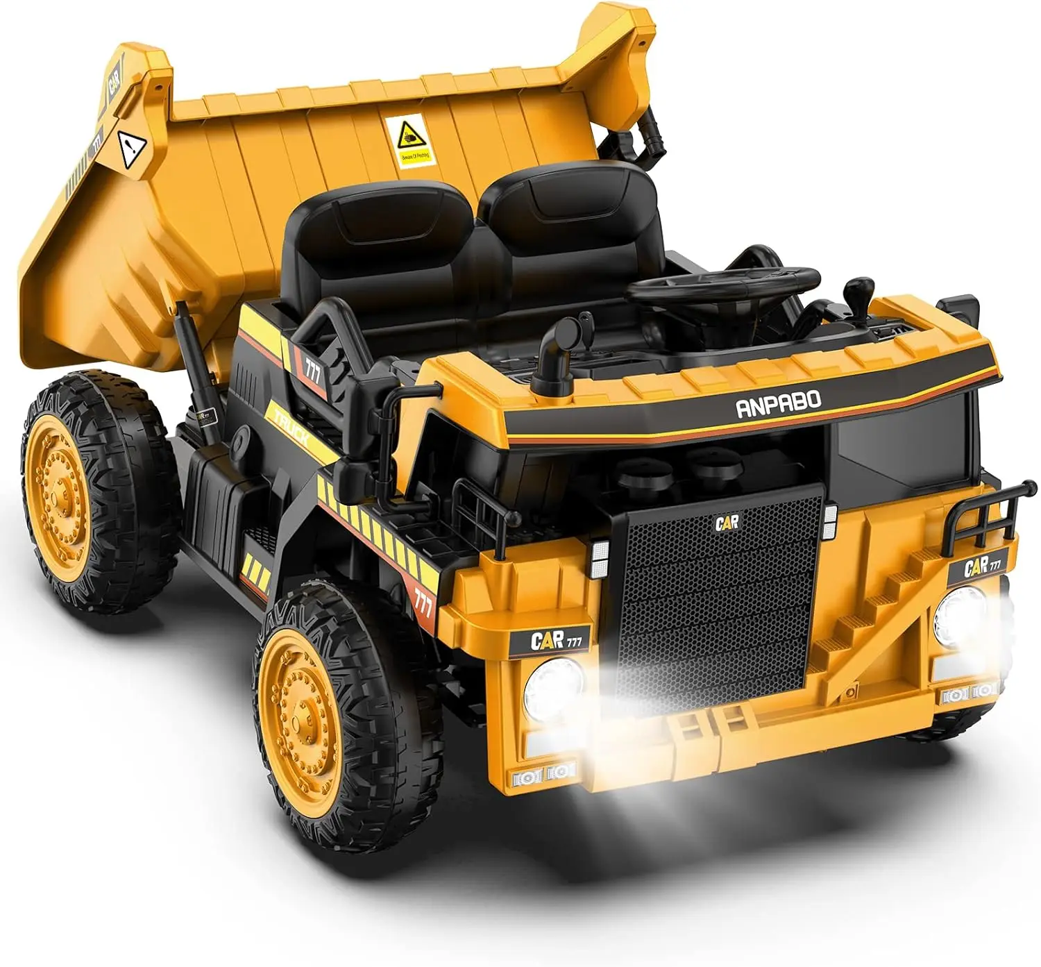 Ride on Dump Truck, 12V Ride on Car with Remote Control, Electric Dump Bed and Extra Shovel, Ride on Construction Vehicle