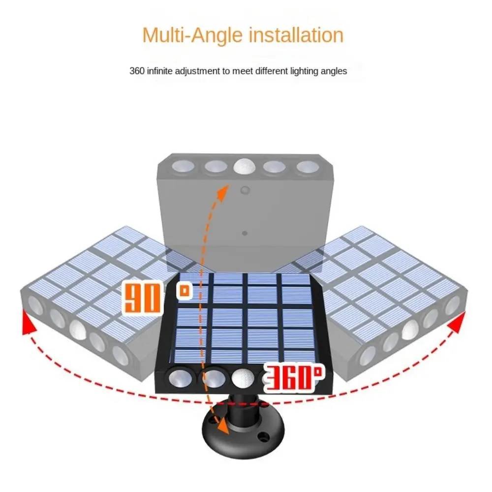 

IP65 Waterproof LED Solar Light Easy To Install 3Modes Motion Sensor Street Lamp Energy Saving Ultra Bright Solar Wall Lamp