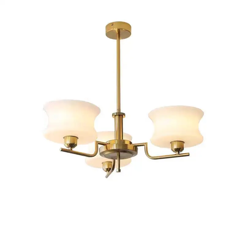 Belue Kroonluchter Frans melkwit glas licht Mid Century Bauhaus lamp slaapkamer studeerkamer woonkamer designer interieurverlichting - afbeelding 2
