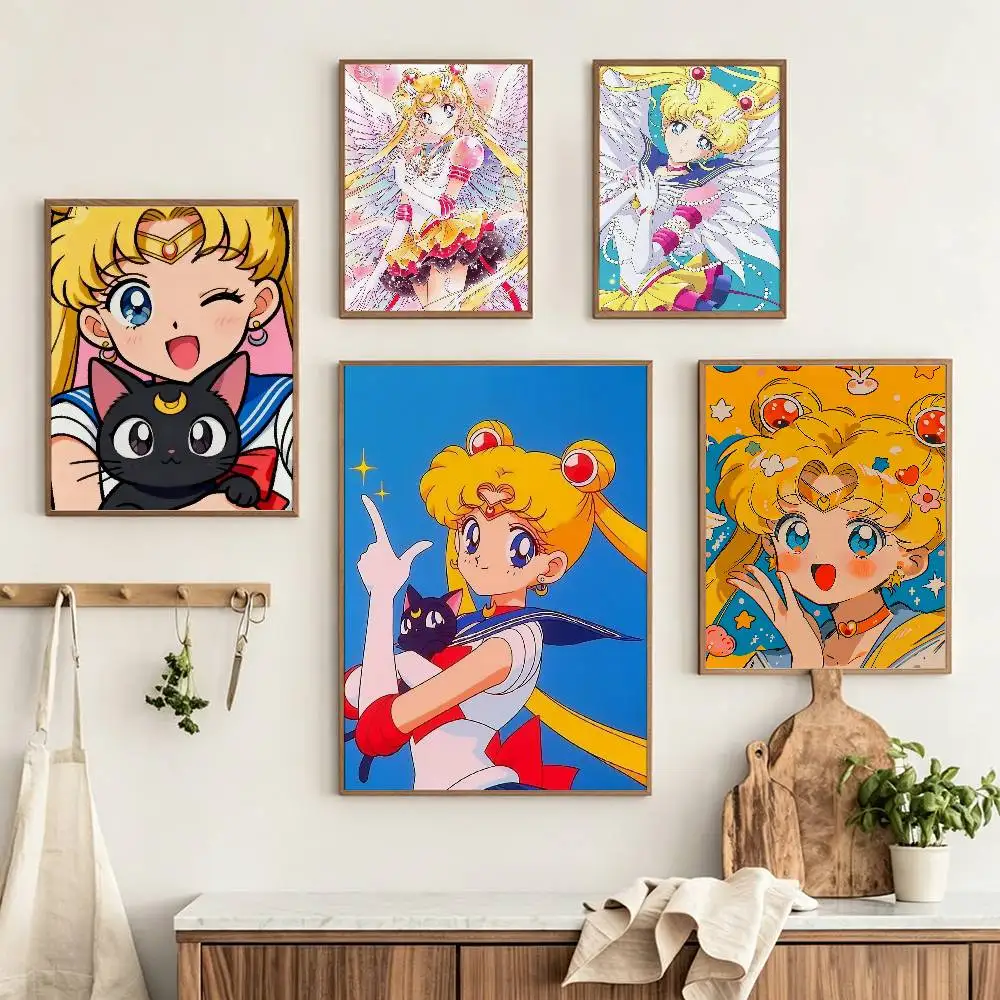 Sailor Moon Usagi Tsukino Custom HD Waterproof Self Adhesive Wall Art Poster