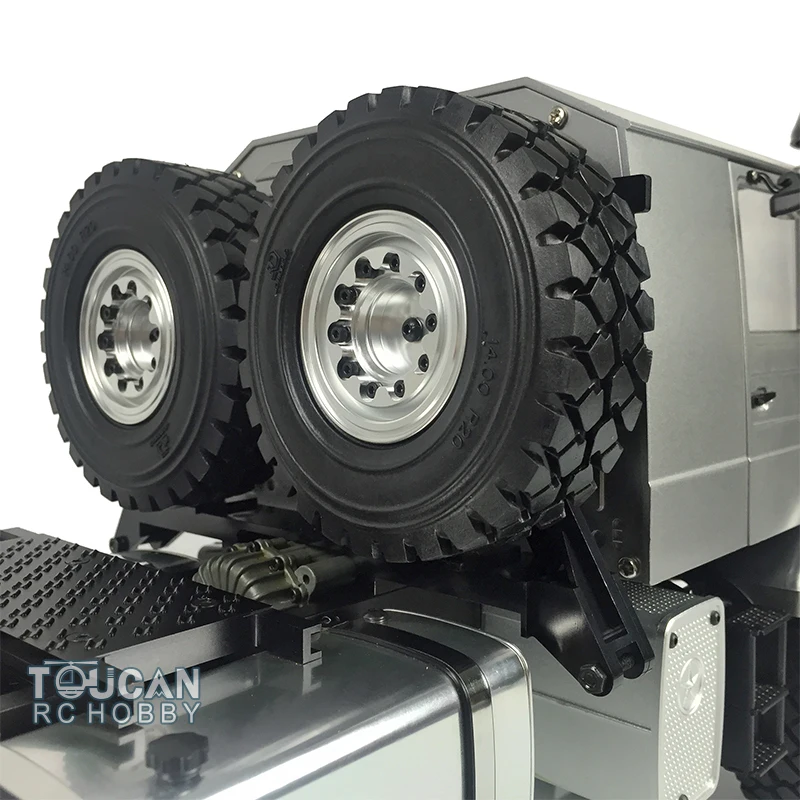 

26.5Inches JDM 1/14 Metal 6X6 Remote Control Off Road Tractor Truck 2Speed Gearbox Differential Axles Metal Chassis No Battery