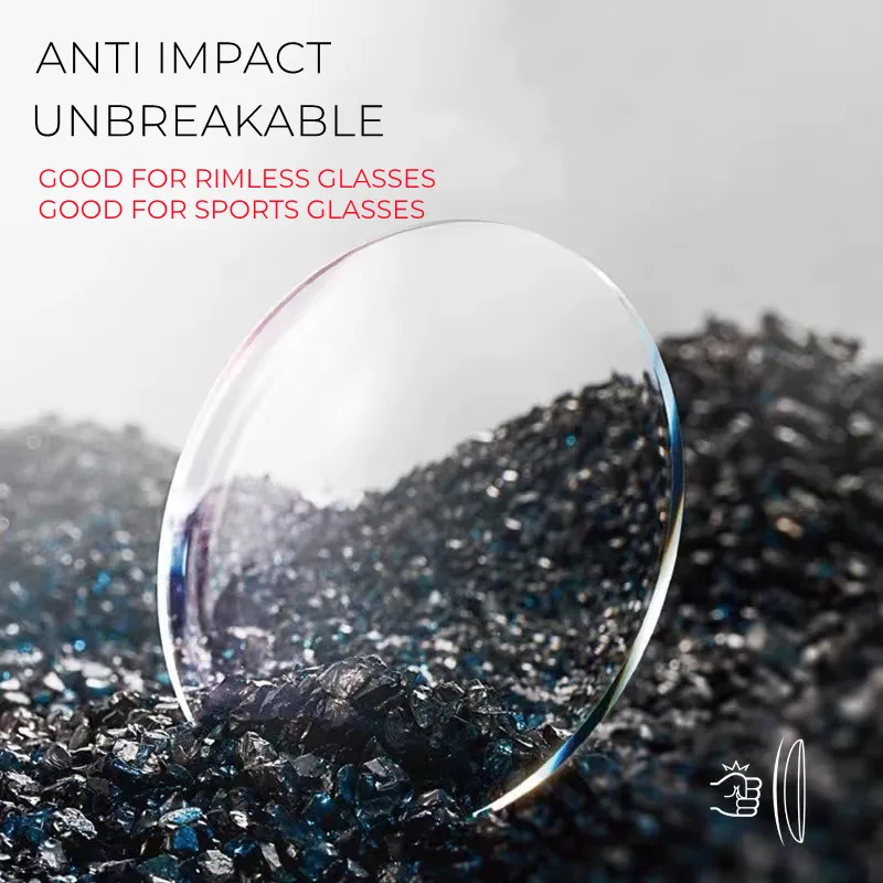 1.591 Polycarbonate Unbreakable Prescription Progressive Lenses Free Form Multi Focal Anti Impact / Scratch /Reflection